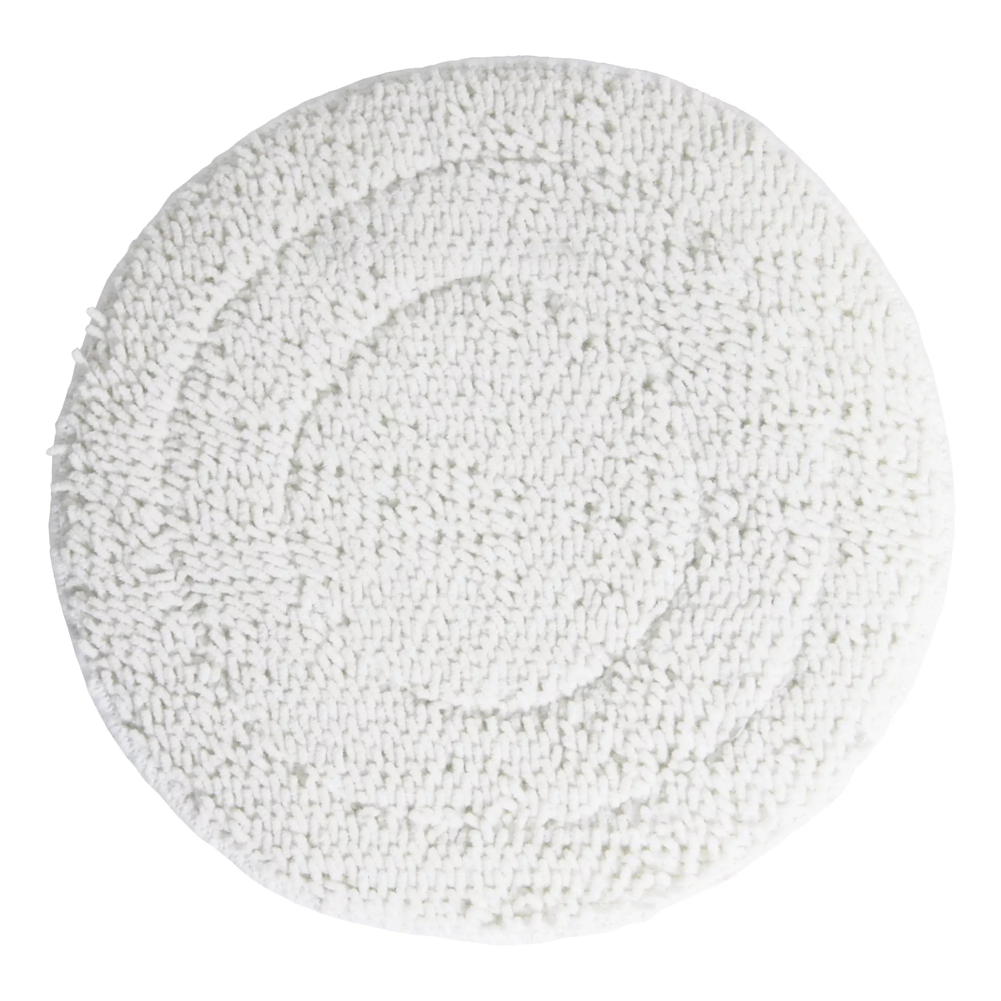A round, white Duster Pad For EW0700 with a textured, raised looped pattern, shown from above on a plain white background.