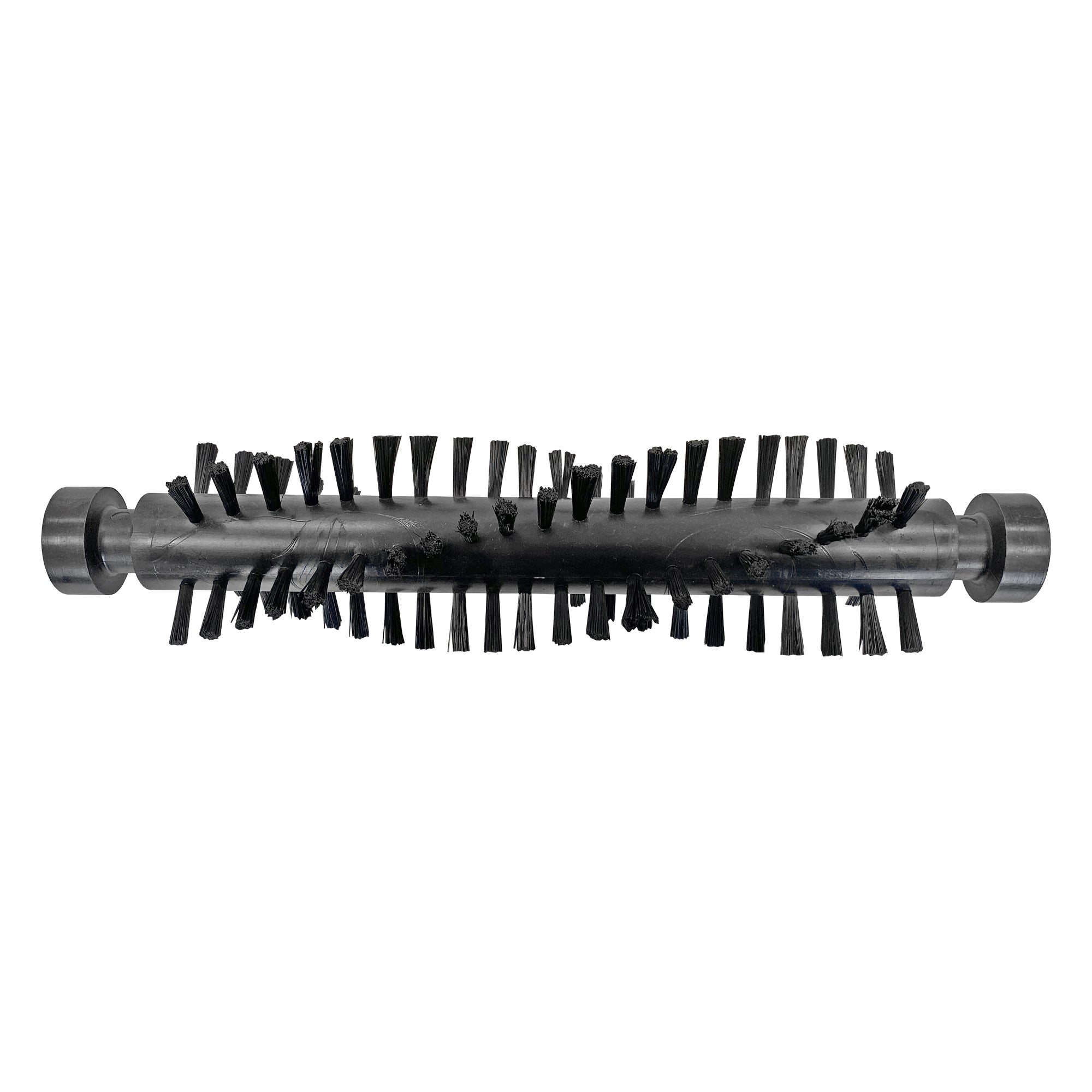 The Replacement Brush for Evo3 is a cylindrical brush with evenly spaced black bristles in a spiral pattern around a central black rod, designed for the Evo3 Manual Carpet Sweeper.