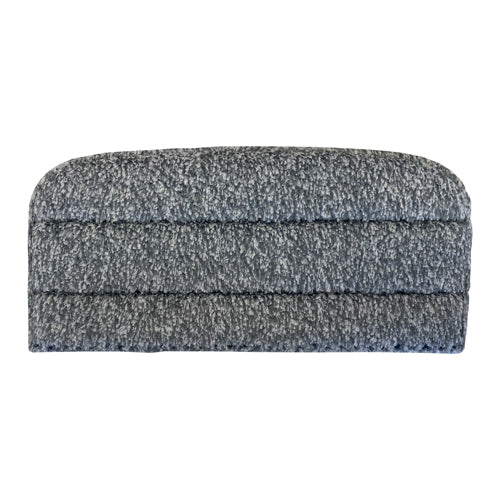 A rectangular, grey Micro Fibre Pad for 310 with a textured, upholstered design and horizontal stitched lines; features rounded top corners and a machine washable finish for easy care.