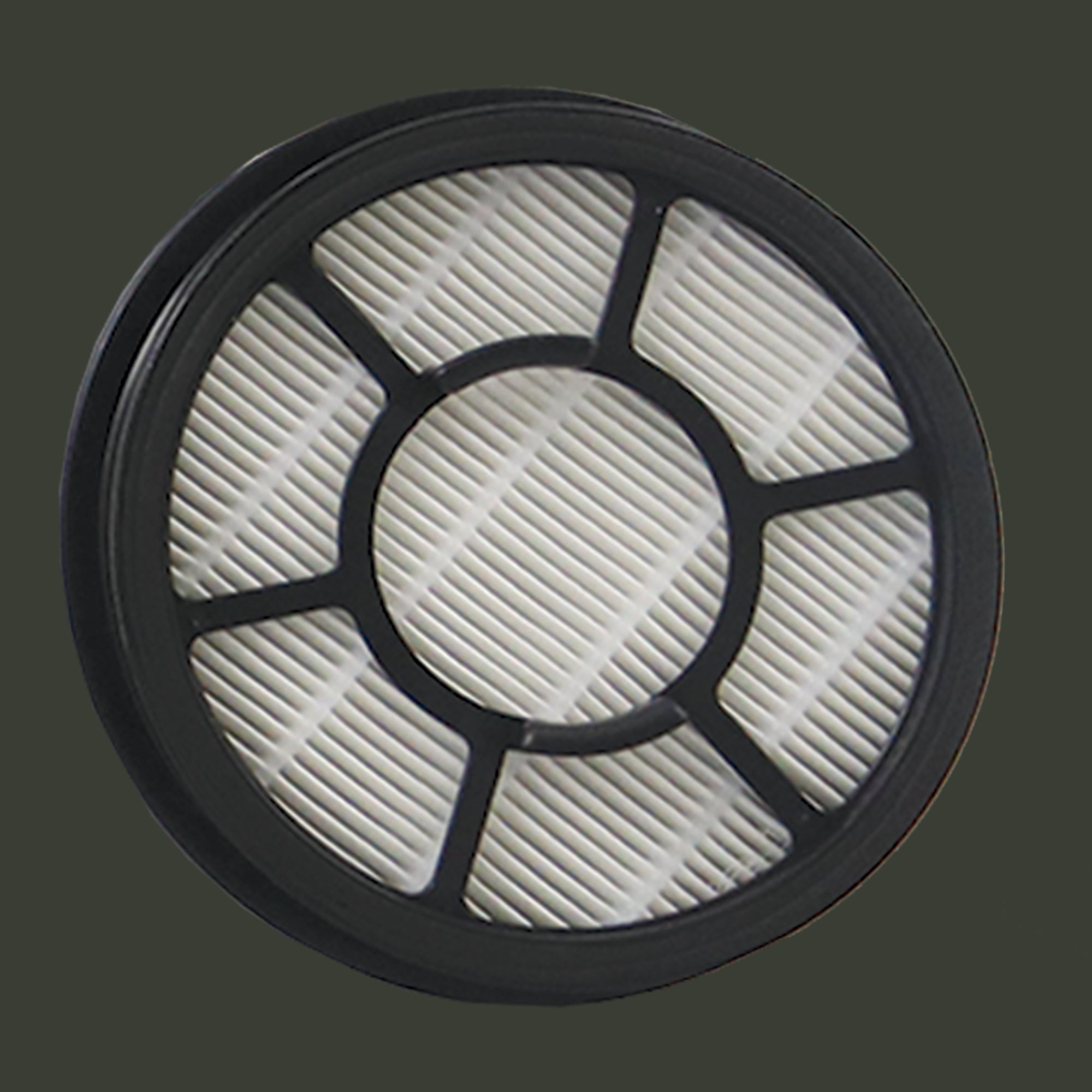 The IGFC2506 / EW4001 Filter is a round air filter with a black plastic frame and white pleated material, shown against a plain dark background.