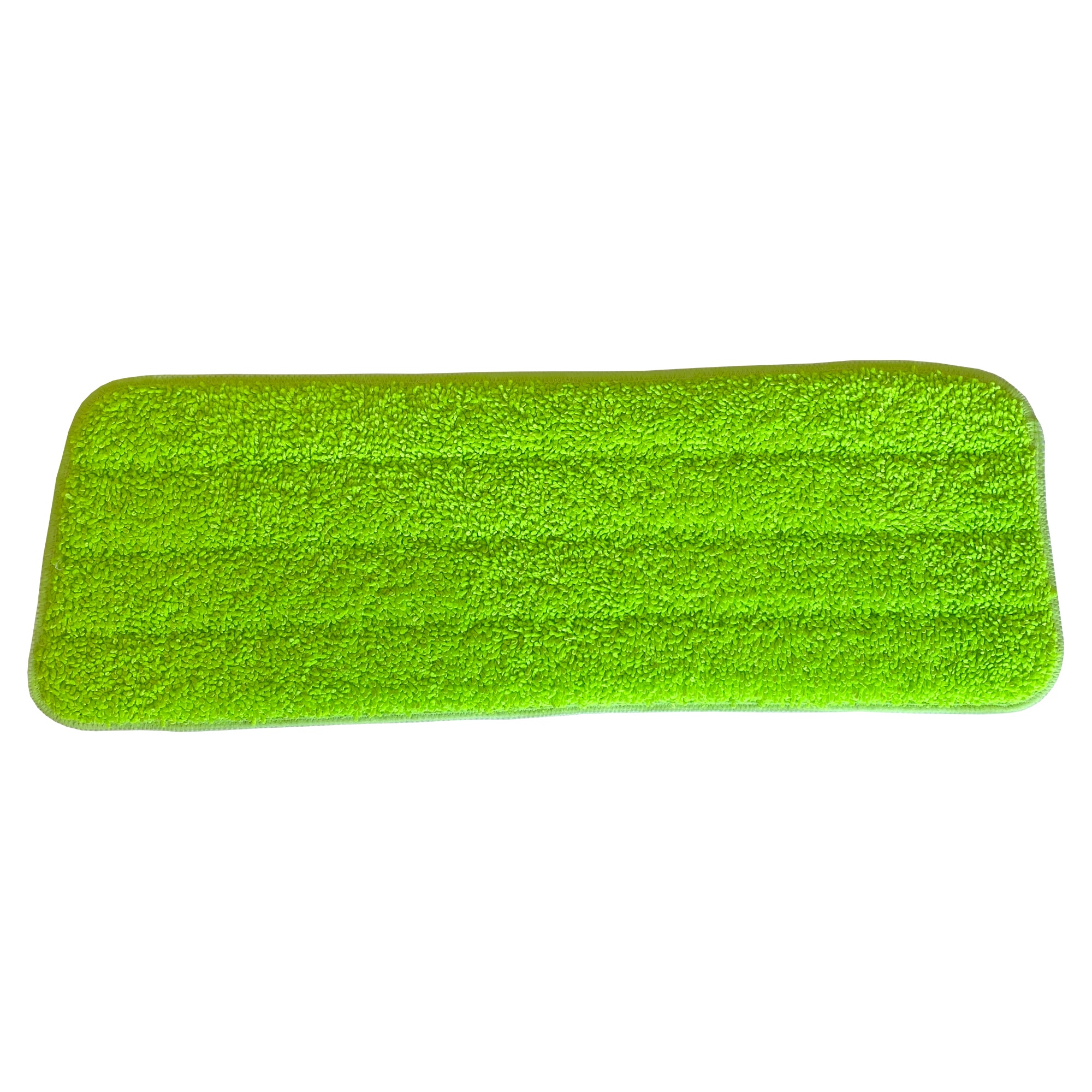 The Rectangular Mop Cloth for 200 is a bright green, microfiber cleaning pad with rounded corners and a textured surface, designed as a replacement for the 200 Spray Mop and shown on a white background.